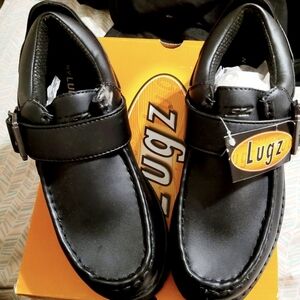 BNIB BLACK LEATHER LUGZ SHOES